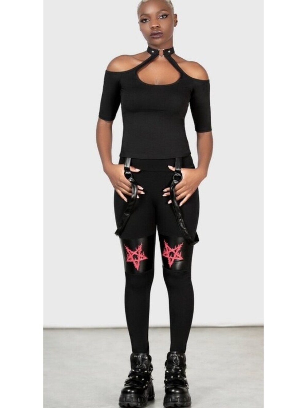 Killstar Bloodpact Leggings Pentagram Design Women's Size XS NEW